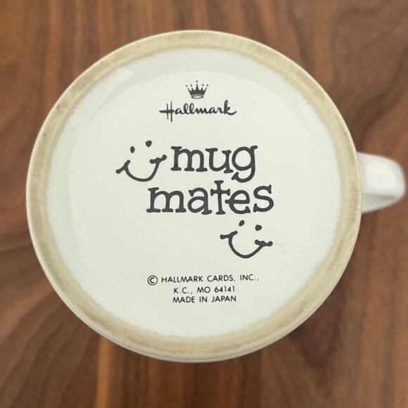 VINTAGE Hallmark Mug Mates Coffee Cup With Coaster Lid Have A Rainbow Day Japan - Picture 5 of 12